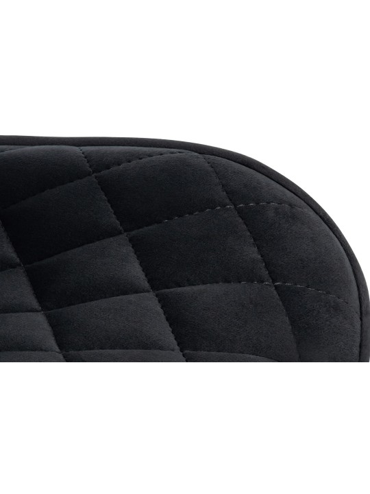 Taburete de bar Minosa terciopelo, negro