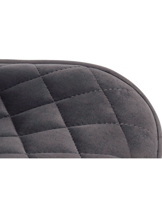 Juego de 2 taburetes de bar Minosa terciopelo, gris oscuro Juego de 2 taburetes de bar Minosa terciopelo, gris oscuro