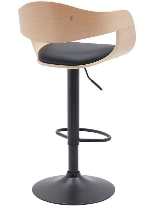 Taburete de bar Kingston B piel sintética, natural/negro Taburete de bar Kingston B piel sintética, natural/negro