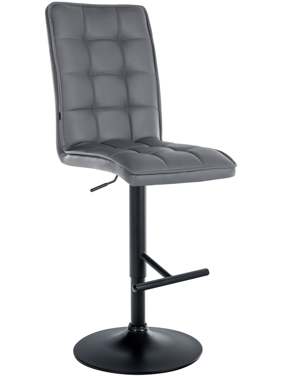 Taburete de bar Pekín V2 cuero artificial, gris