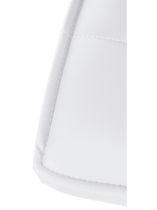 Taburete de bar Pekín V2 cuero artificial, blanco