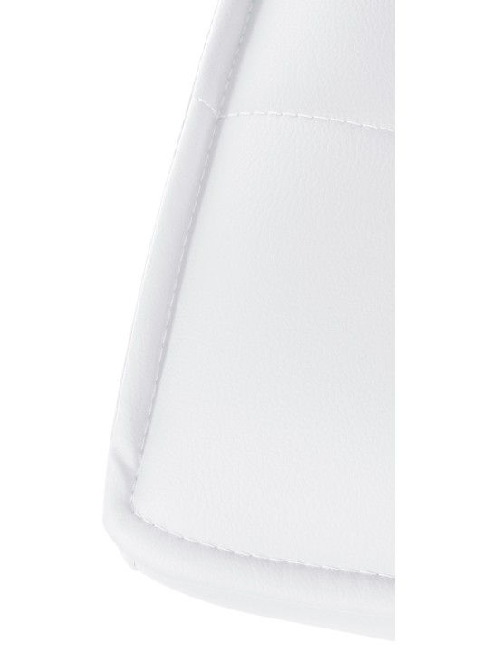 Taburete de bar Peking V2 polipiel cromado, blanco