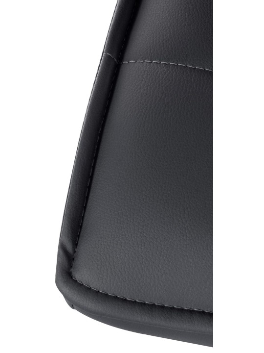 Taburete de bar Peking V2 polipiel cromado, negro