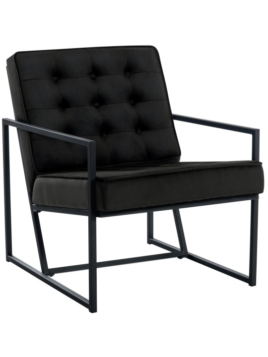 Tumbona Avon terciopelo, negro