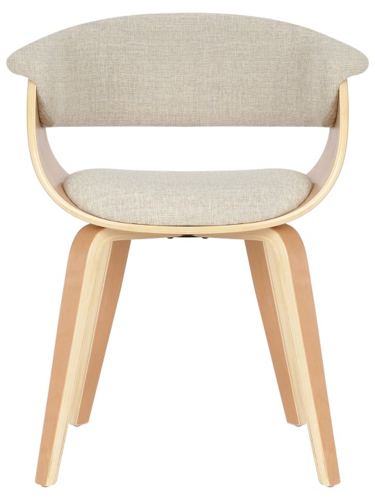Silla Bruce tela natural, crema