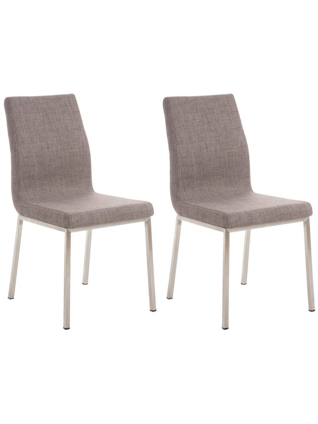 Juego de 2 sillas de comedor tela Colmar, gris