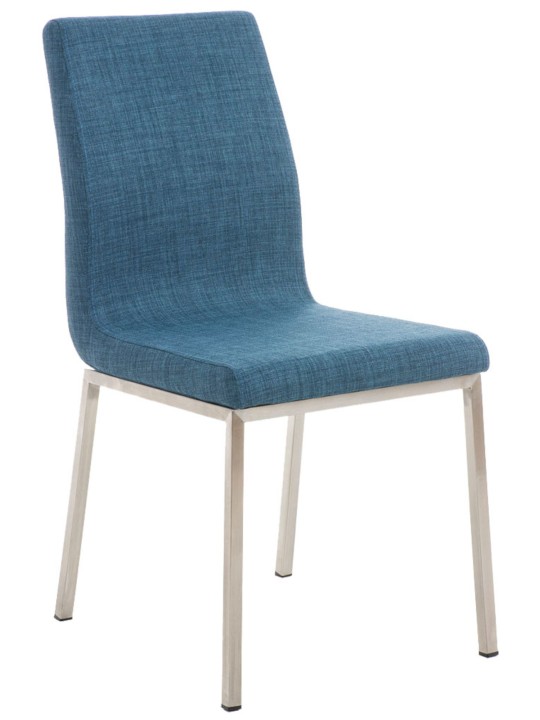 Juego de 2 sillas de comedor tela Colmar, azul
