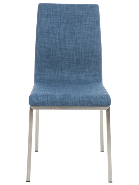 Juego de 2 sillas de comedor tela Colmar, azul