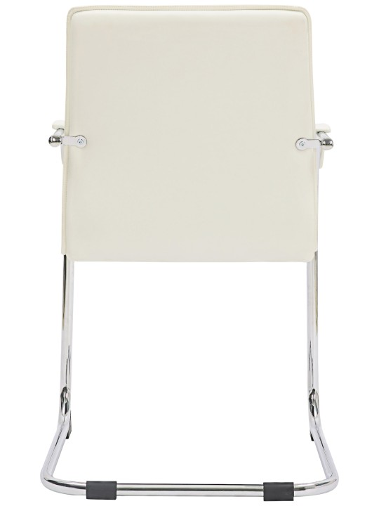 Juego de 2 sillas de visita Tira piel sintética, blanco