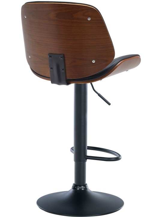 Taburete de bar Nova piel sintética, nogal/negro