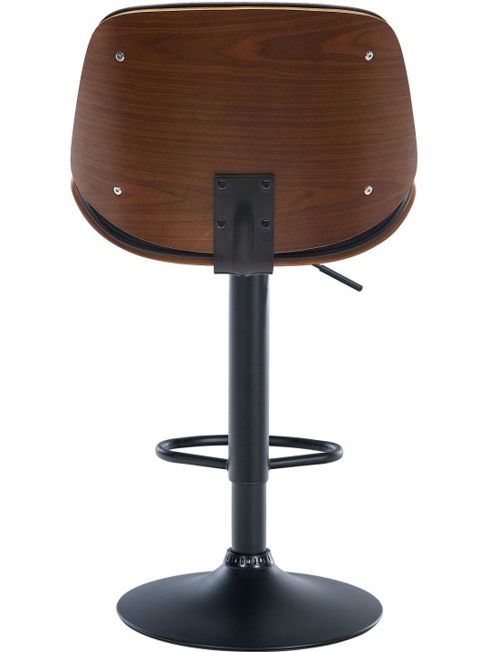 Taburete de bar Nova piel sintética, nogal/negro