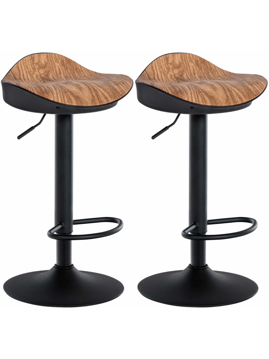 Juego de 2 taburetes de bar Alisson, natural