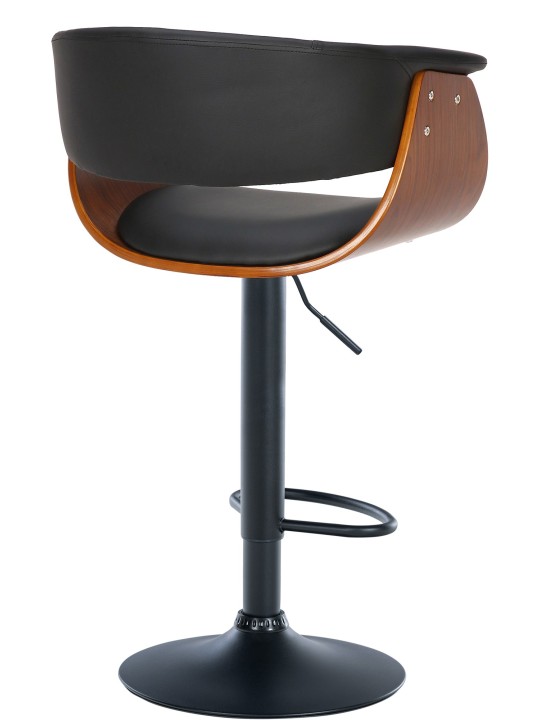 Taburete de bar Vestal piel sintética, nogal/negro Taburete de bar Vestal piel sintética, nogal/negro