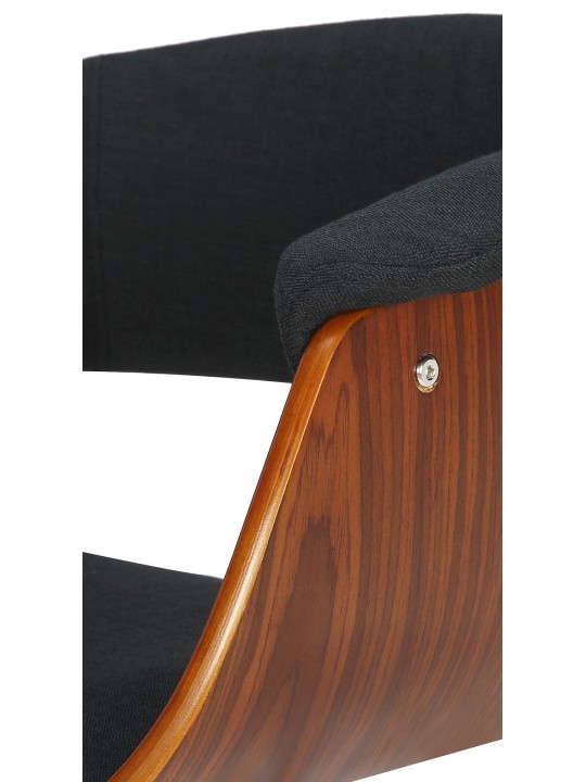 Taburete de bar Vestal tela, nogal/negro Taburete de bar Vestal tela, nogal/negro