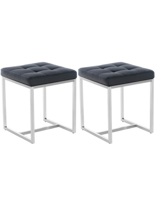 Juego de 2 taburetes Barci, negro Juego de 2 taburetes Barci, negro