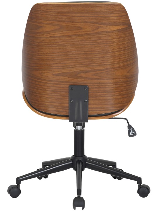Silla de oficina Mitch, nogal/negro