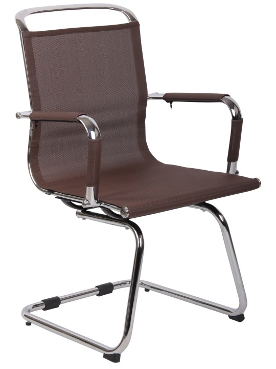 Silla de visita Barnet Mesh, marrón