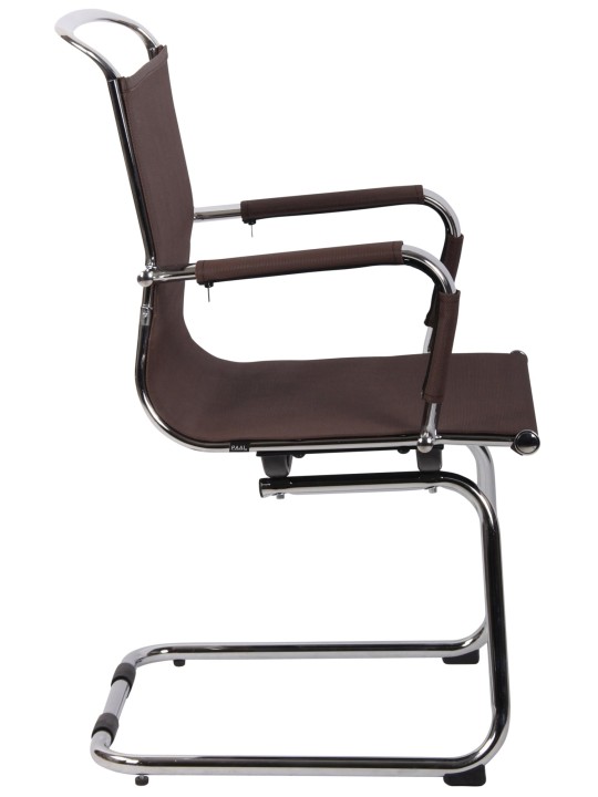 Silla de visita Barnet Mesh, marrón