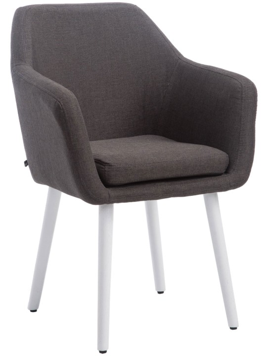 Silla Kuba tela, gris oscuro