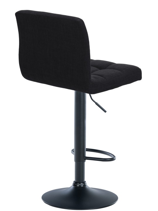 Taburete de bar Calma tela, negro