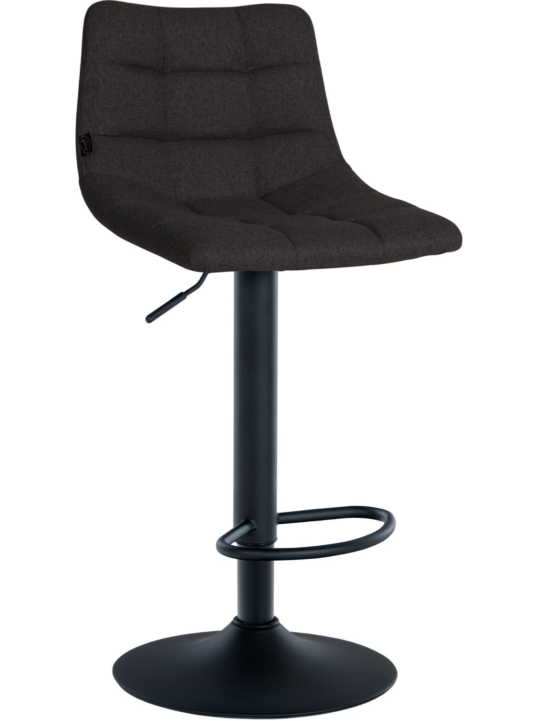 Taburete de bar Jerry tela, negro