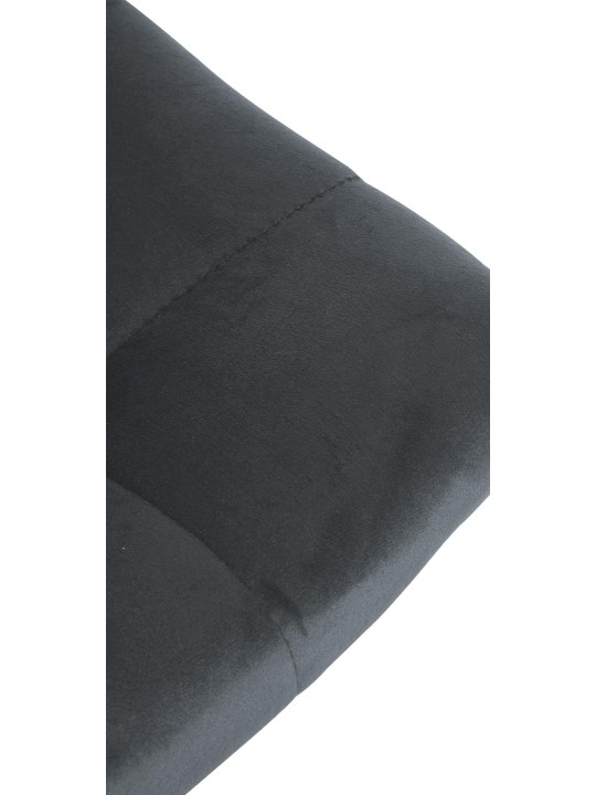 Taburete de bar Jerry Terciopelo Cromo, gris oscuro