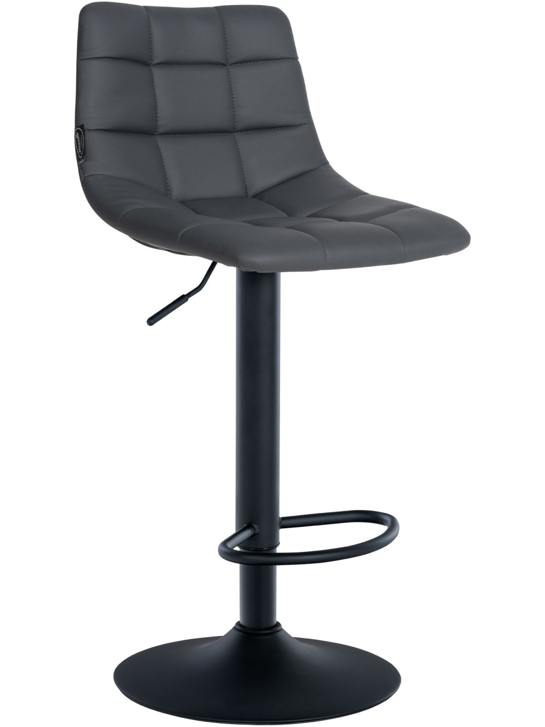 Taburete de bar Jerry de piel sintética, gris