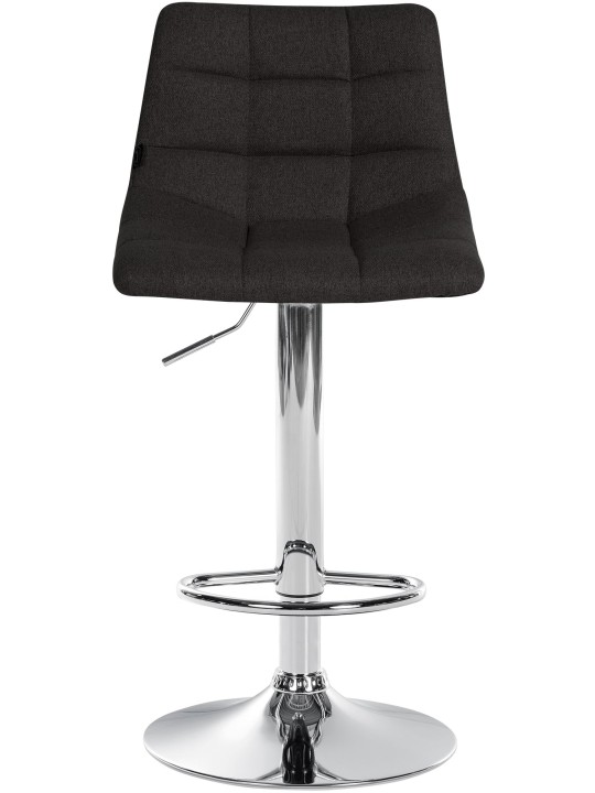 Taburete de bar Jerry tela cromo, negro