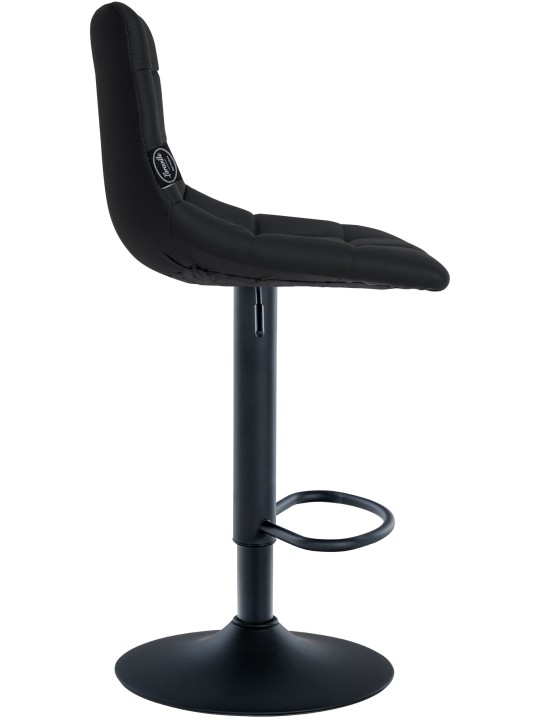 Taburete de bar Jerry de piel sintética, negro