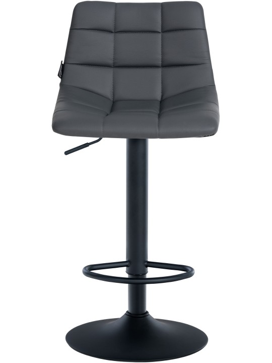 Taburete de bar Jerry de piel sintética, gris