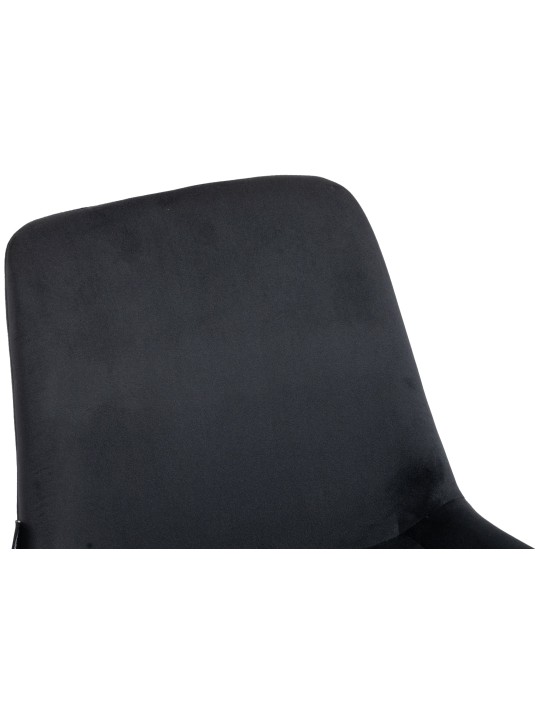 Juego de 4 sillas de comedor Victoria terciopelo, negro
