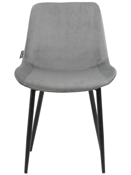 Juego de 4 sillas de comedor Victoria terciopelo, gris Juego de 4 sillas de comedor Victoria terciopelo, gris