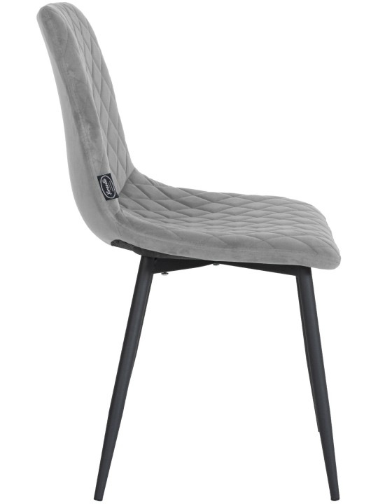 Silla Telde terciopelo, gris