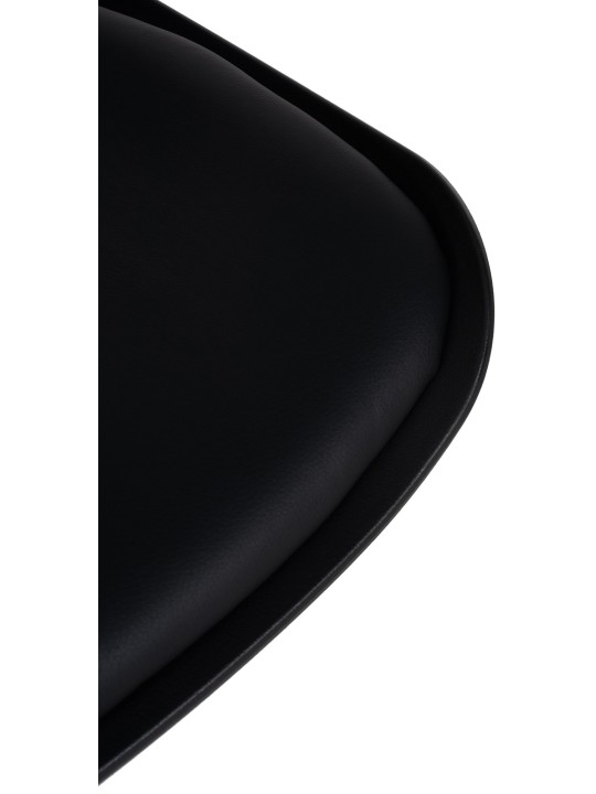 Taburete de bar Aveiro piel sintética, negro