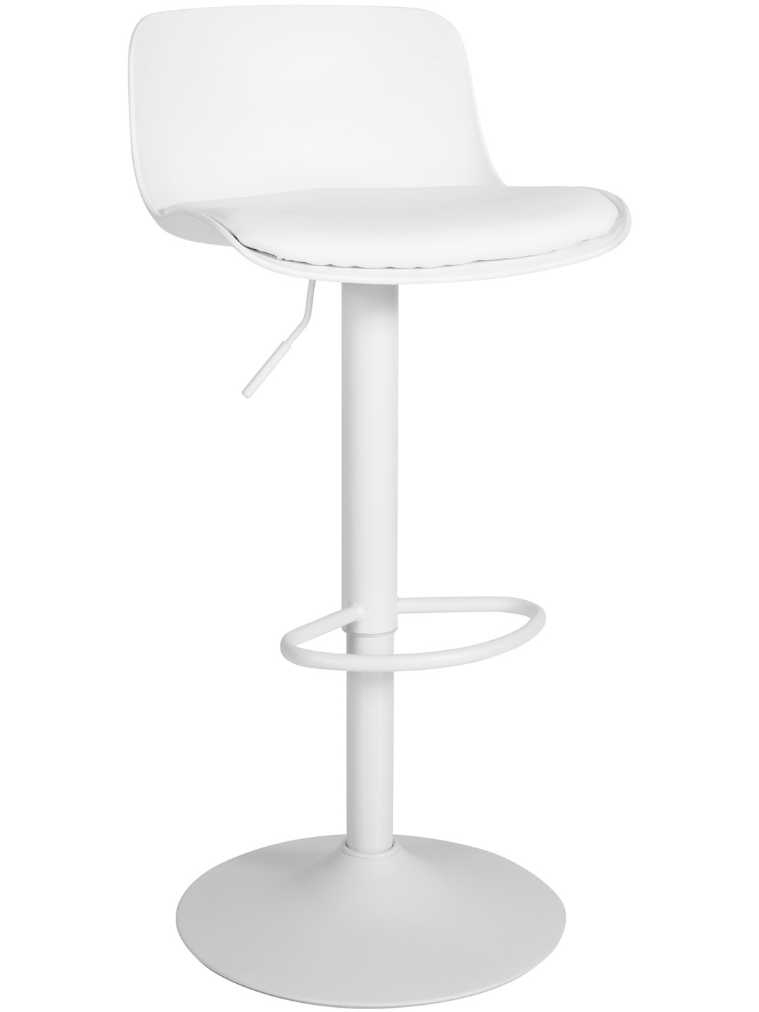 Taburete de bar Almada piel sintética, blanco