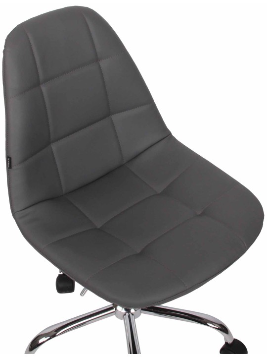 Silla de oficina Reims piel sintética, gris