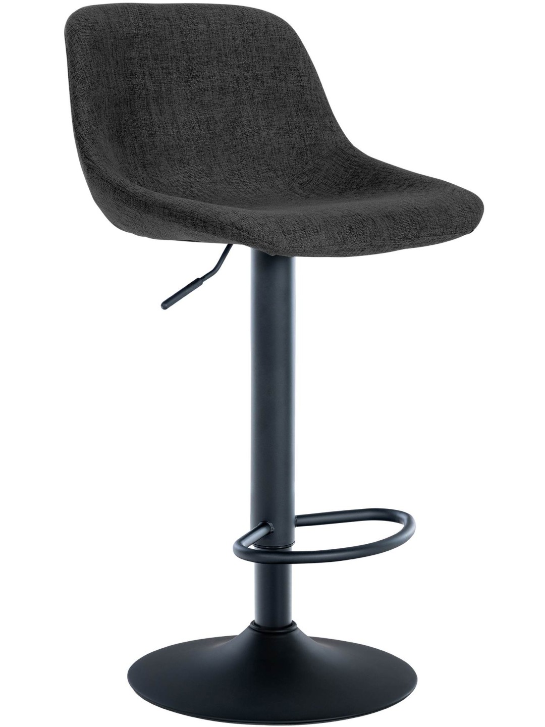 Taburete de bar loft tela, negro