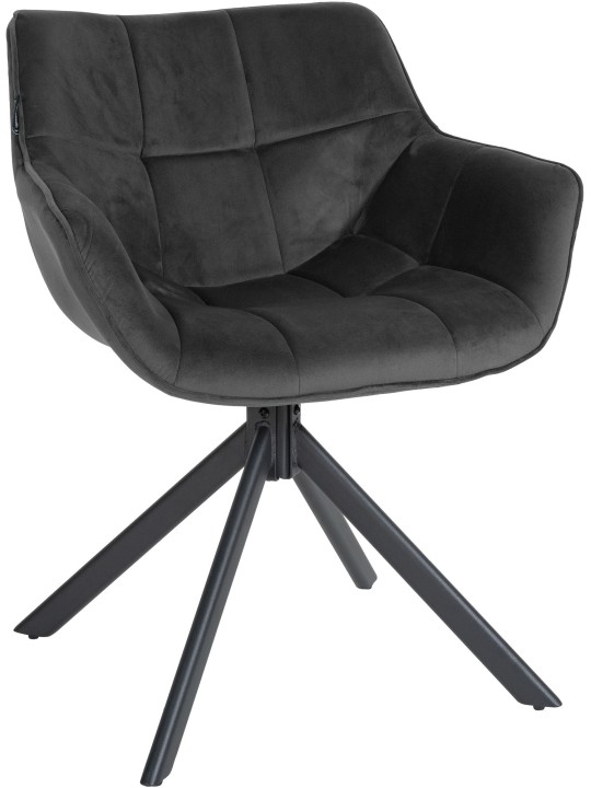 Silla Westport Terciopelo, gris oscuro Silla Westport Terciopelo, gris oscuro