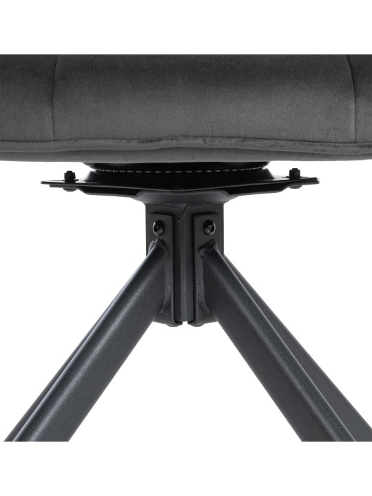 Silla Westport Terciopelo, gris oscuro Silla Westport Terciopelo, gris oscuro