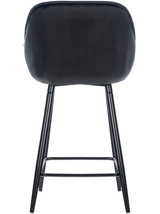 Taburete de bar Gibson 76 terciopelo, negro