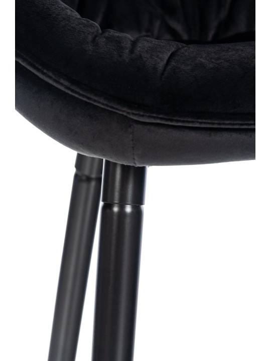 Taburete de bar Gibson 76 terciopelo, negro