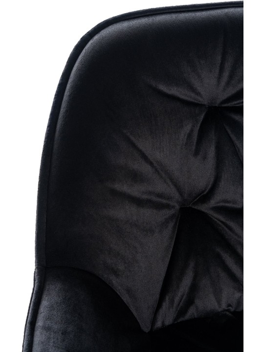 Taburete de bar Gibson 76 terciopelo, negro