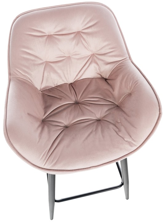 Taburete de bar Gibson 76 terciopelo, rosa