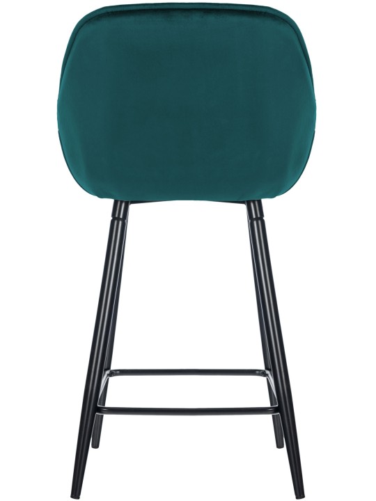 Taburete de bar Gibson 76 terciopelo, verde oscuro