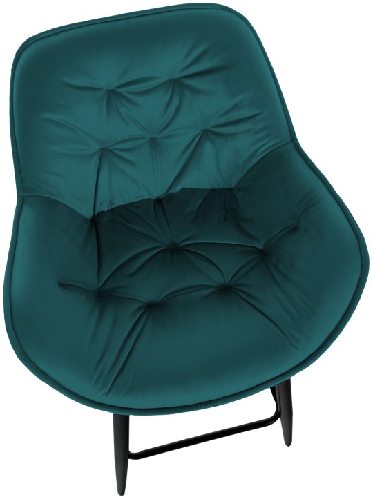 Taburete de bar Gibson 76 terciopelo, verde oscuro
