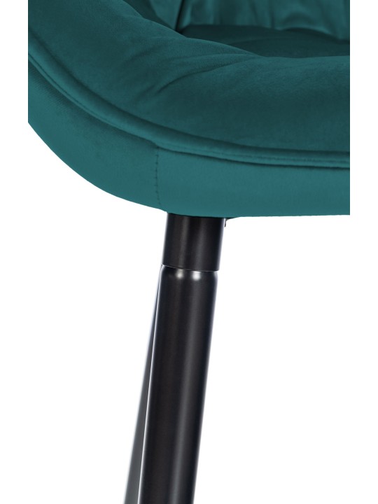 Taburete de bar Gibson 76 terciopelo, verde oscuro