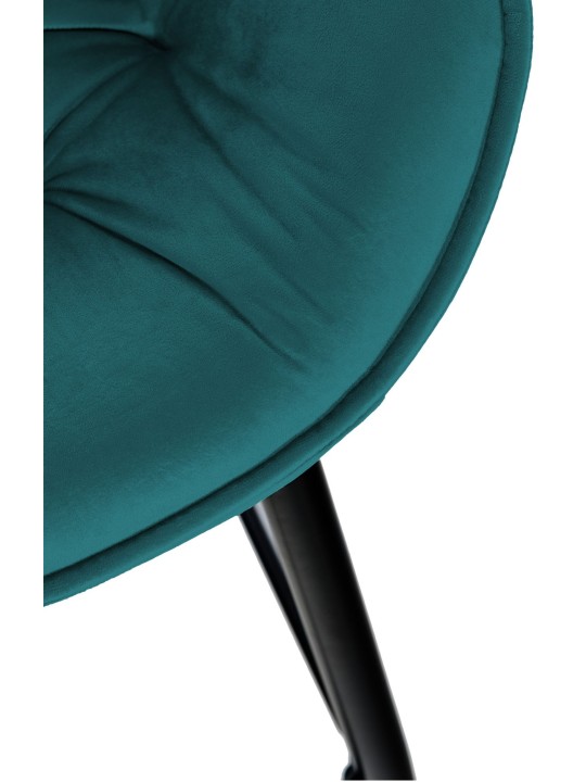 Taburete de bar Gibson 76 terciopelo, verde oscuro