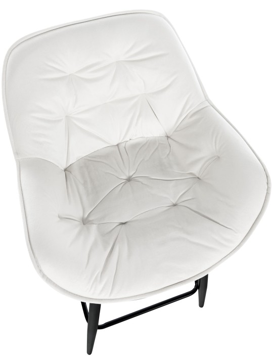 Juego de 2 taburetes de bar Gibson 76 terciopelo, blanco crema Juego de 2 taburetes de bar Gibson 76 terciopelo, blanco crema