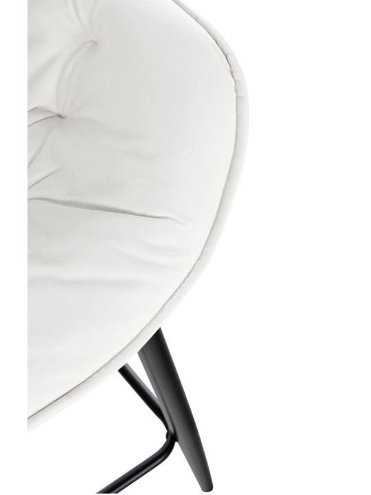 Juego de 2 taburetes de bar Gibson 76 terciopelo, blanco crema Juego de 2 taburetes de bar Gibson 76 terciopelo, blanco crema