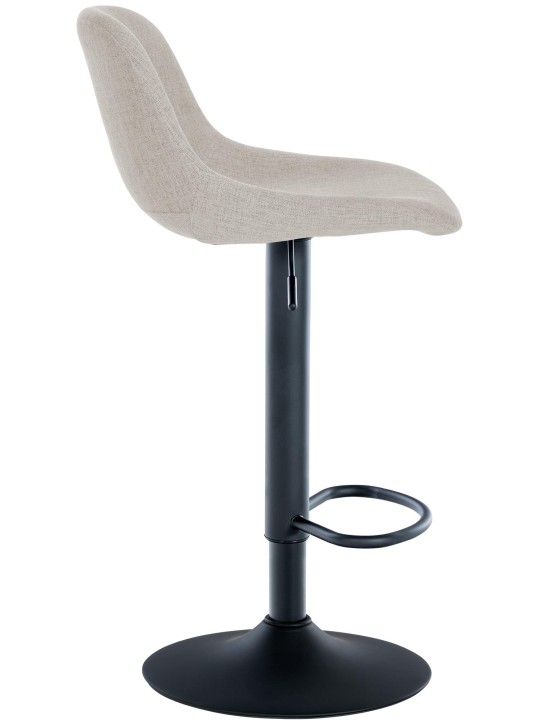 Juego de 2 taburetes de bar tela loft, crema